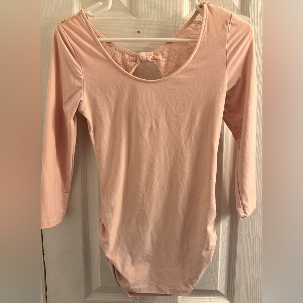 Women’s No Boundaries Blush Lace Back Long Sleeve Top size XS